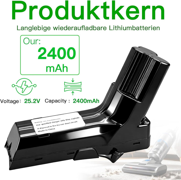 Akku 60.48Wh Ersatzakku für Philips SpeedPro Max Staubsauger, Kompatibel mit XC7042 XC7043 XC8043 XC