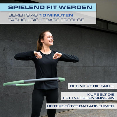 ELANI Hula Hoop Reifen Erwachsene - 1,2kg, 90cm Durchmesser, mit Wellenform und Trainingsguide, indi