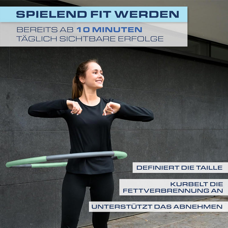 ELANI Hula Hoop Reifen Erwachsene - 1,2kg, 90cm Durchmesser, mit Wellenform und Trainingsguide, indi