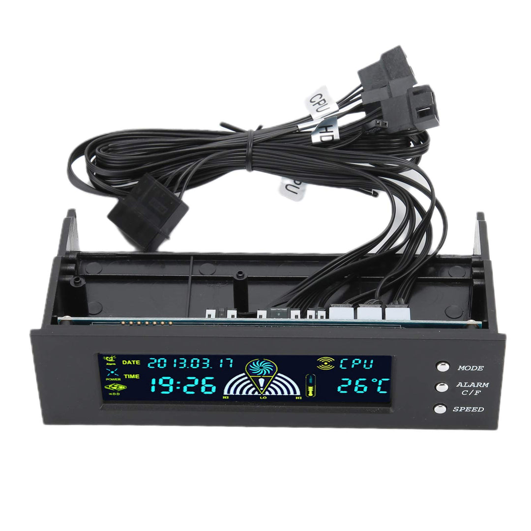 5,25-Zoll-STW?5023-LCD-Display-Lüftergeschwindigkeitsregler für Computer mit CPU/HDD/SYS-Temperaturr