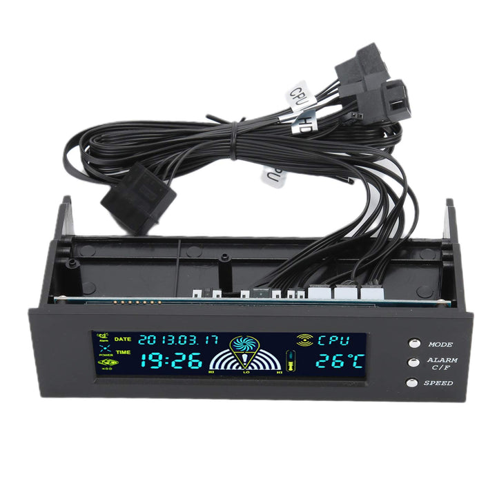5,25-Zoll-STW?5023-LCD-Display-Lüftergeschwindigkeitsregler für Computer mit CPU/HDD/SYS-Temperaturr