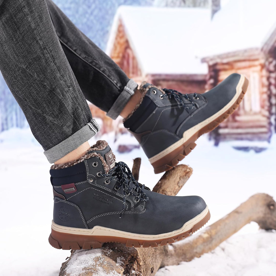 ARRIGO BELLO Winterstiefel Herren Winterschuhe Gefüttert Rutschfeste Warm Stiefel Gemütlich Trekking