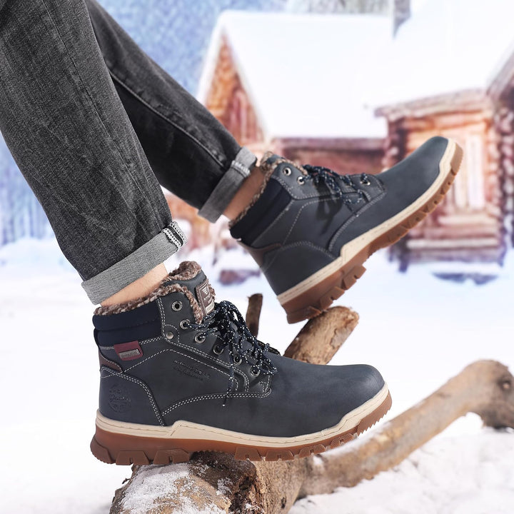 ARRIGO BELLO Winterstiefel Herren Winterschuhe Gefüttert Rutschfeste Warm Stiefel Gemütlich Trekking