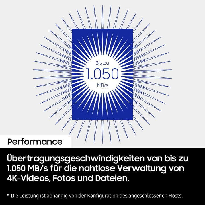 Samsung Portable SSD T7 Resurrected 1 TB, Externe Festplatte, USB 3.2 Gen.2 Highspeed Speicher, Exte