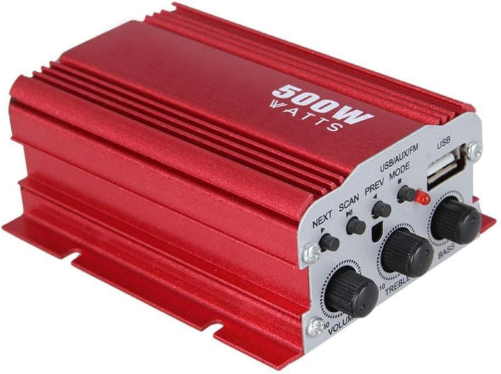 Kinter 95225137693 MA 700 Auto USB FM MP3 Verstärker mit Fernbedienung (2 Kanäle, 500 Watt, AUX)