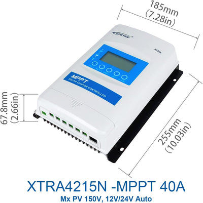 EPEVER MPPT XTRA-N XTRA4210N SolarLaderegler charge controller, Ladestrom 40A, 12/24VDC auto work, P