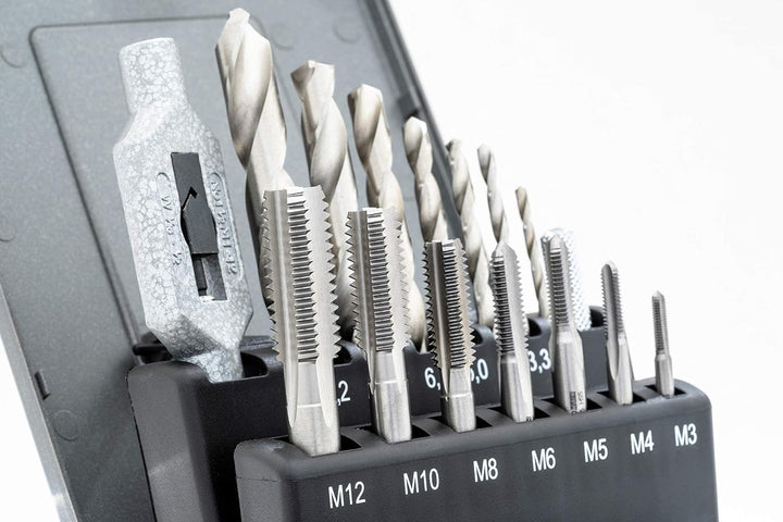 BAER Gewindeschneider Set HSS inklusive Bohrpaste: Gewindeschneider Satz - Kernlochbohrer - Windeise