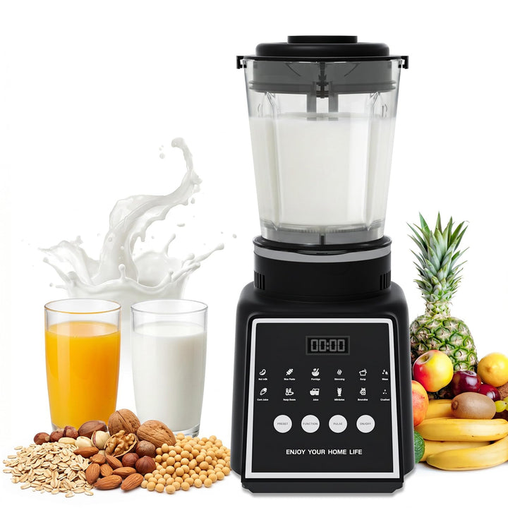 Hochleistungs-Standmixer mit Kochfunktion, 1.65L Antihaft Smoothie Maker, 14-Klingen, 23000 U/min, 6