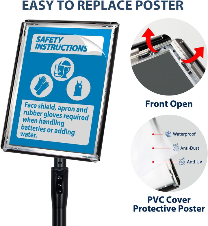 VAIIGO Infoständer Höhenverstellbar Aluminium DIN A3 Plakatständer Informationsständer Präsentations