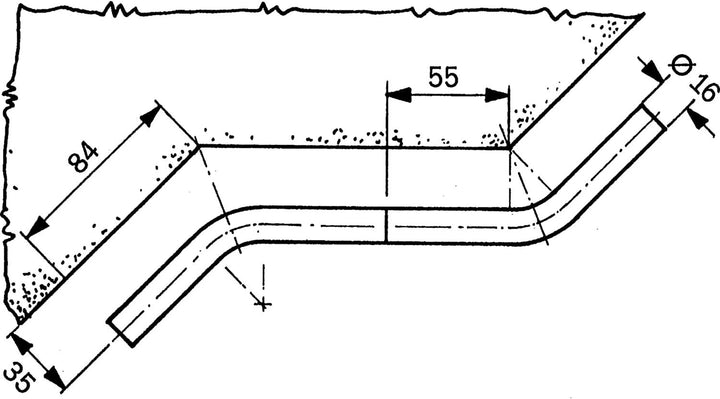 Grimme Relingrohr-Set, Länge 896 mm, Stahl Edelstahl Effekt, 1 Stück,08 1733 17.35, 896 mm