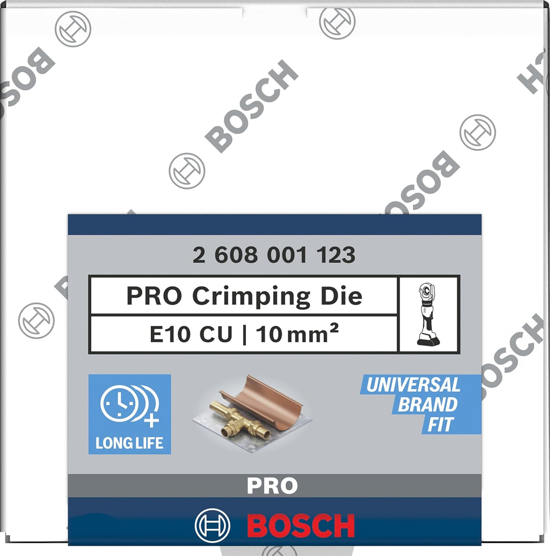 Bosch 1x PRO Presseinsatz für Kupfer (67 x 45 mm, Professional Zubehör Crimpwerkzeuge) E10, E10