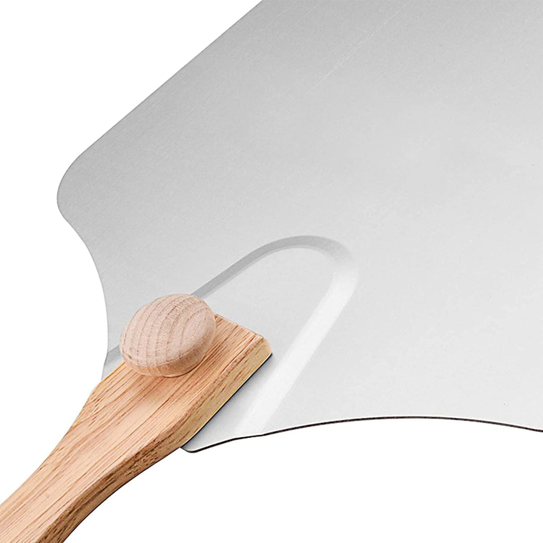 Namvo Pizzaschaufel aus Aluminium mit klappbarem Holzgriff, Pizzaschaufel – Kochen Sie Pizza wie EIN