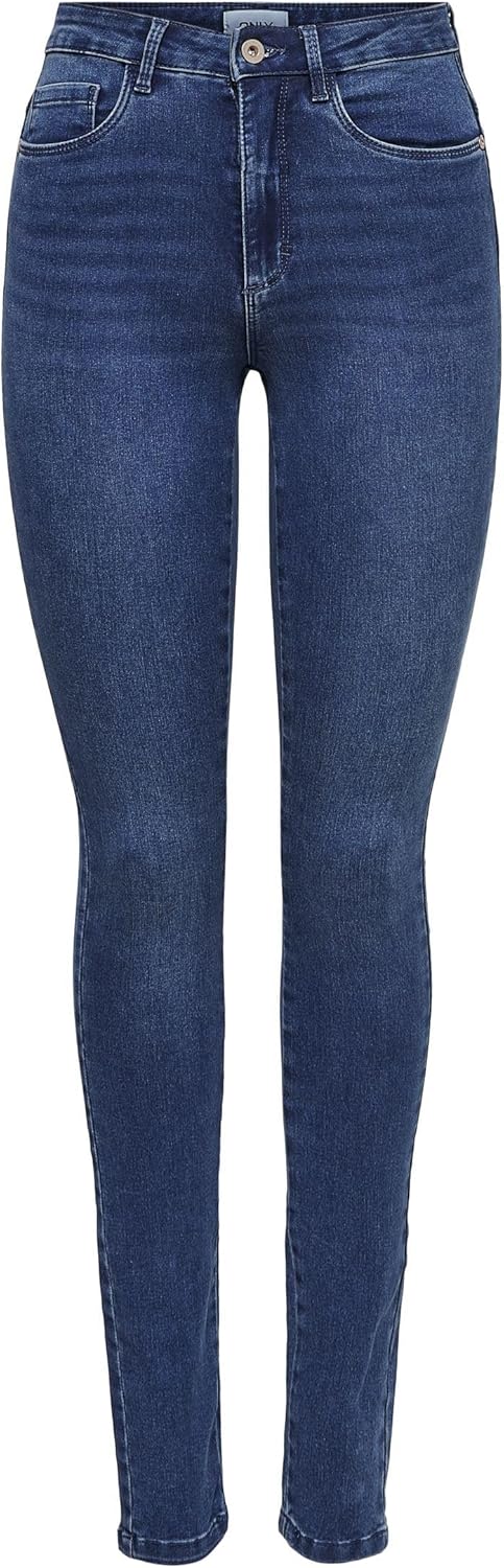 ONLY Female Skinny Jeans ONLROYAL Hohe Taille Skinny Fit Jeans Klassisch XS/34 Blau (Medium Blue Den