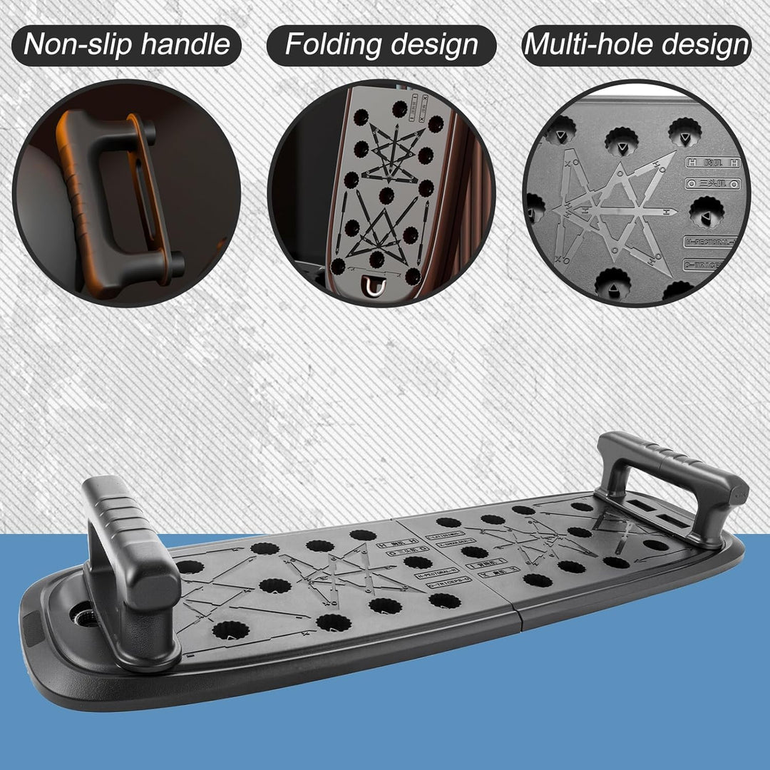 Liegestütze Brett, Zusammenklappbar Und Multifunktional Liegestütze, Push Up Board Mit Spannseil, Li