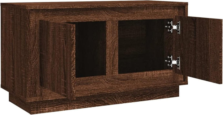 Tidyard TV Schrank mit 2 Fächern Versehen Lowboard Fernsehtisch Fernsehschrank TV Möbel Holzwerkstof