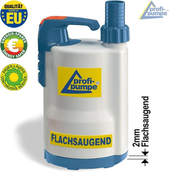 Flachsaugende Schmutzwasser Tauchpumpe DRAINAGEPUMPE FÄKALIENPUMPE TROPFKÖRPERPUMPE DRAIN-TOP-2-370