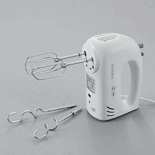 SEVERIN Handmixer, Handrührgerät mit 5 Geschwindigkeitsstufen, praktischer Handrührer mit 2 Edelstah