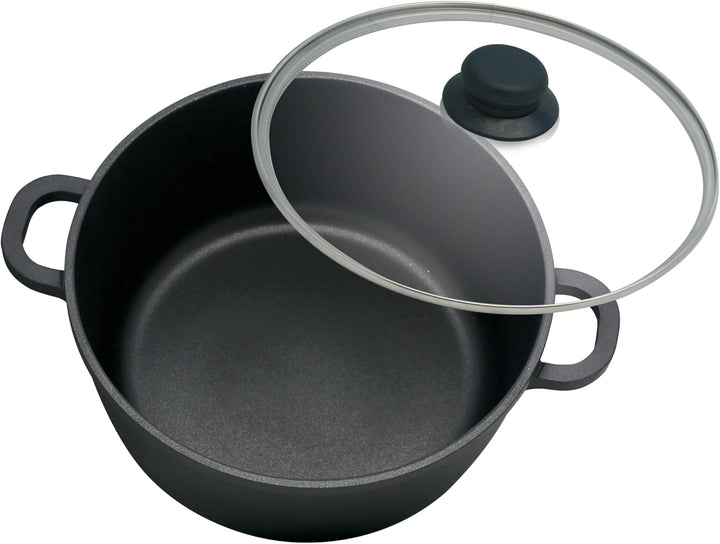 ELO Basic CA Topfset 4 tlg. mit ELODUR® Edition, Aluguss, Antihaftversiegelung, Glasdeckel, für alle