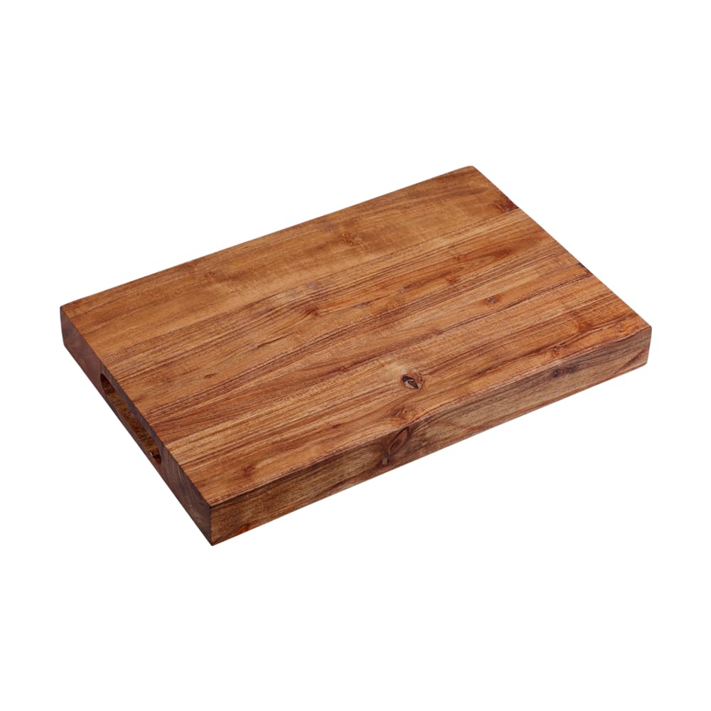 KESPER | Schneide- und Tranchierbrett, Material: Akazienholz, Masse: 38,5 x 25 x 4 cm, Farbe: Braun,