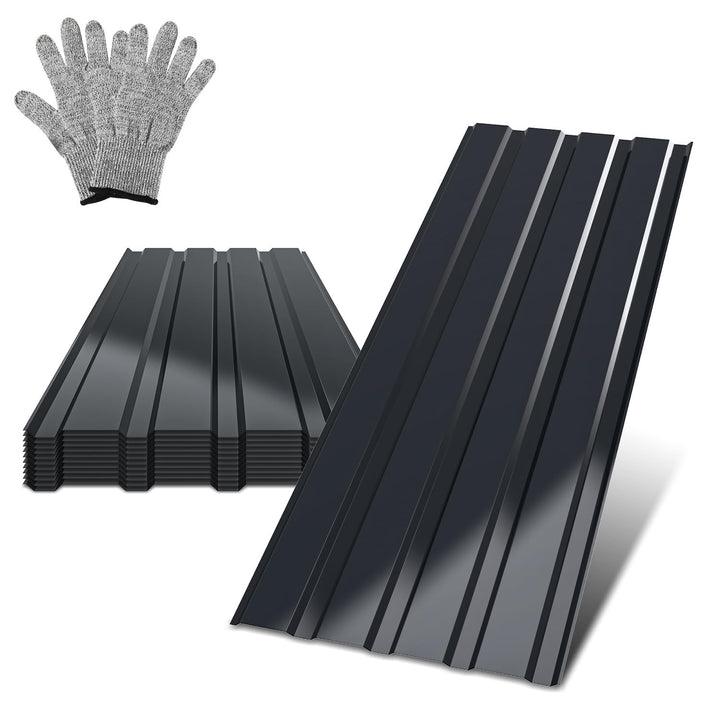 24 Stück Trapezblech Profilblech 129×46 cm Anthrazit | Dachblech aus verzinktem Stahl 0,25 mm, wette
