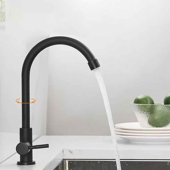 Küchenarmatur, Wasserhahn Küche Edelstahl, Hahn mit Wassersäulenmodus, Geeignet für die Küche, 360°