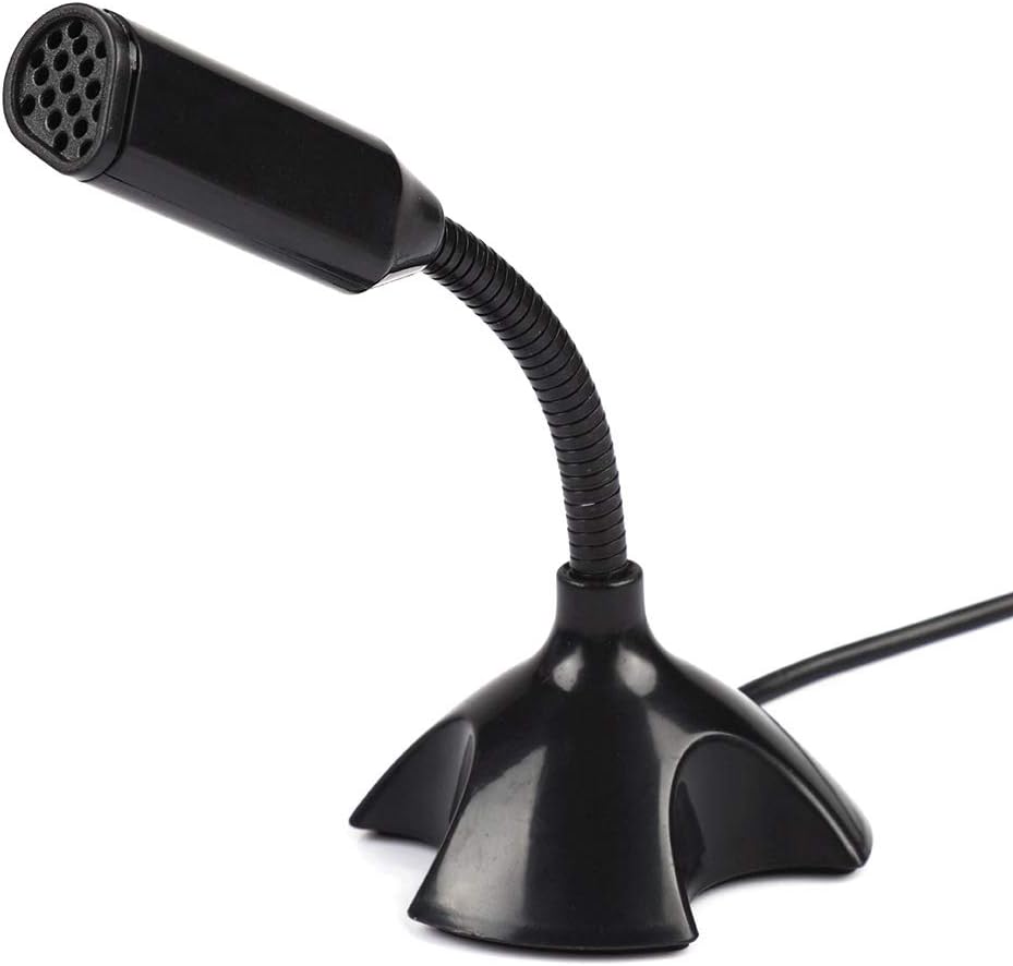 VBESTLIFE Desktop Stand Mic Kondensator USB 2.0 Flexibles Mikrofon für PC Laptop für Online-Chatten,