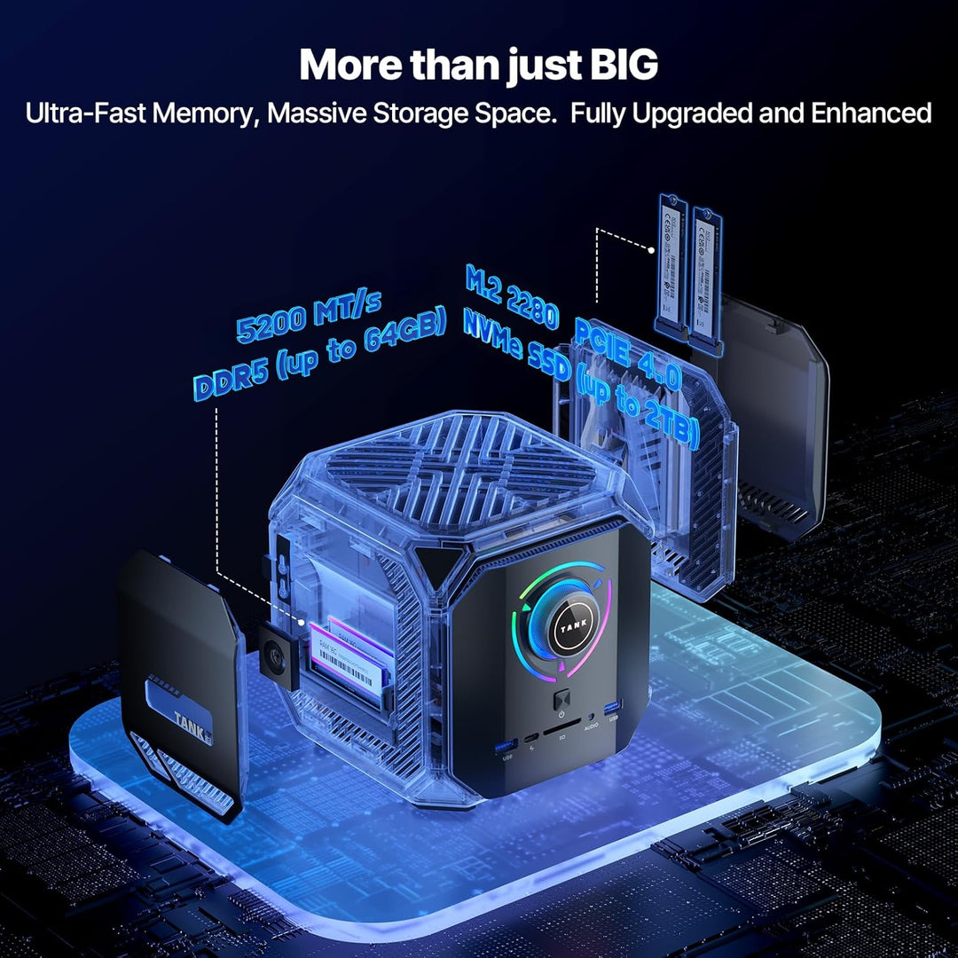 ACEMAGIC M1A Pro AI Mini Workstation, Intel Core i9-13900HK,Intel Arc A770,Mini PC 32 GB DDR5 +1 TB