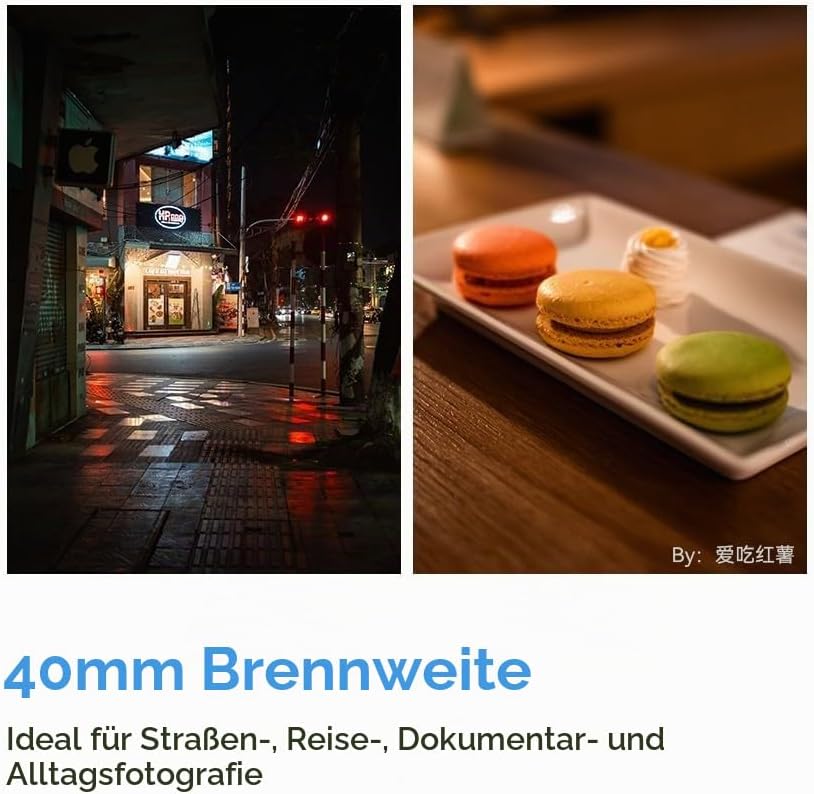 TTARTISAN AF-FFF 40mm F2 FOLL-Rahmen-Autofokus-Objektiv kompatibel mit Sony E-Mount-Kameras Alpha A7