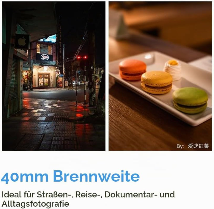 TTARTISAN AF-FFF 40mm F2 FOLL-Rahmen-Autofokus-Objektiv kompatibel mit Sony E-Mount-Kameras Alpha A7