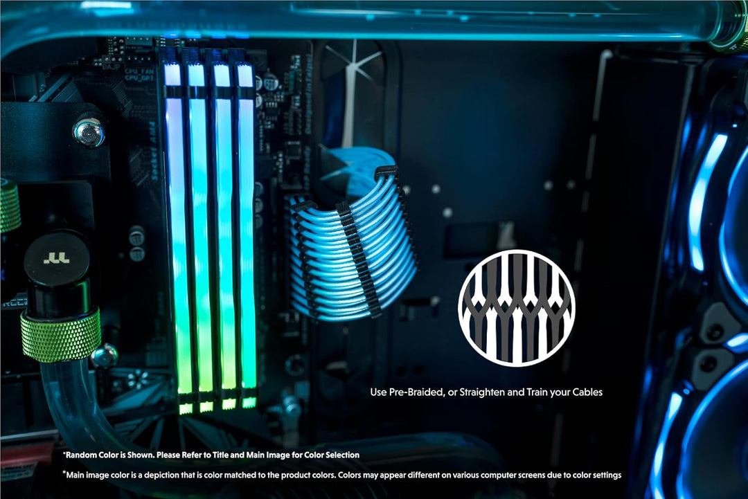LINKUP - 30cm Netzteilkabelverlängerung 18AWG Sauerstofffreies Kupfer Teflonmantel Custom Mod GPU PC