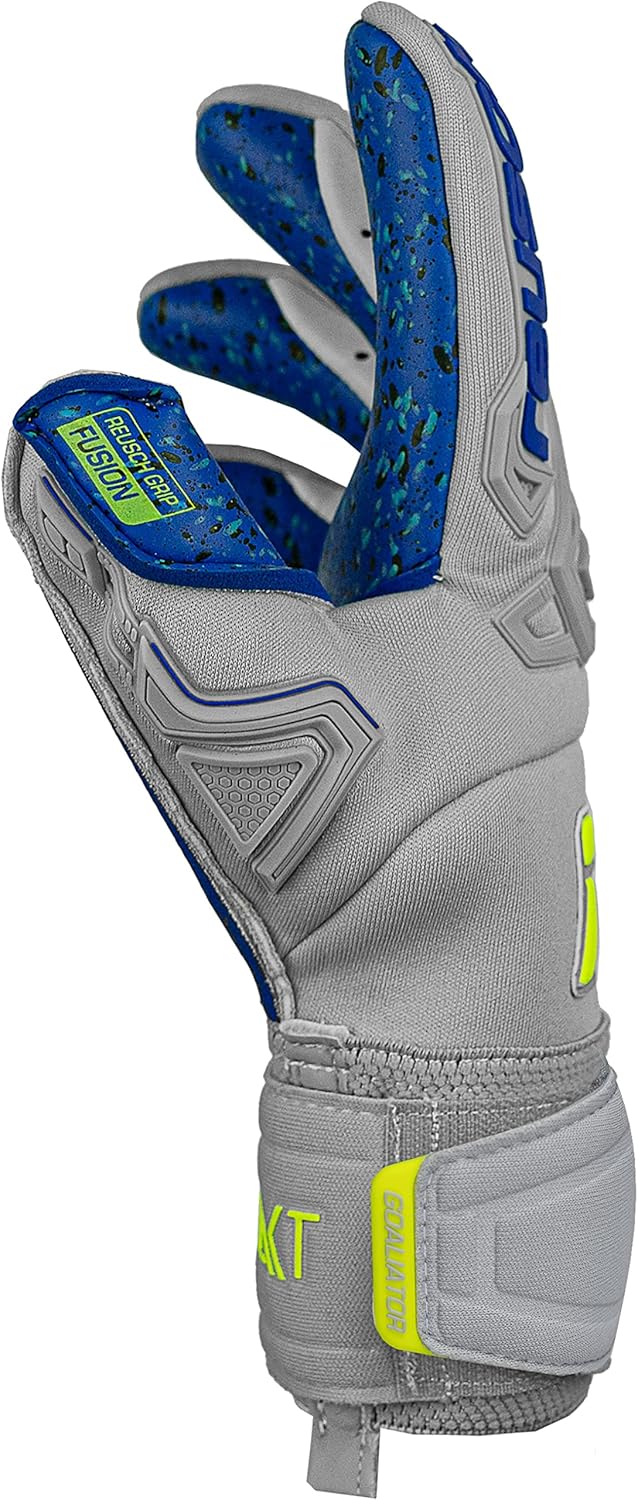 Reusch Attrakt Freegel Fusion Goaliator Torwarthandschuhe Herren 8.5 grau / gelb, 8.5 grau / gelb