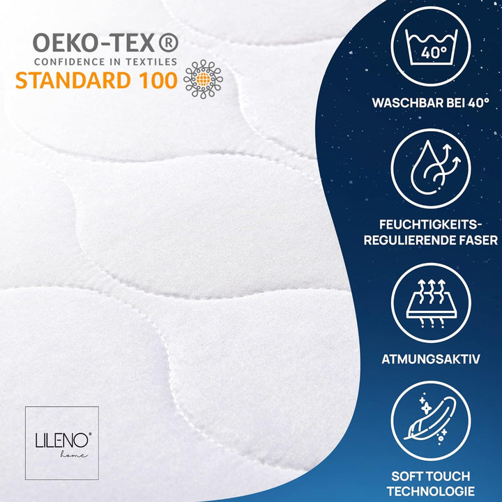 LILENO HOME Matratzenbezug 180x200 cm Reissverschluss - waschbarer Matratzenschoner aus Microfaser i