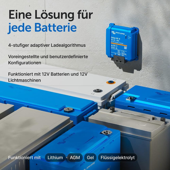 Victron Energy Orion XS Smart DC zu DC Ladegerät 12/12 50A (700W) - ORI121217050- mit EMC-Verbesseru