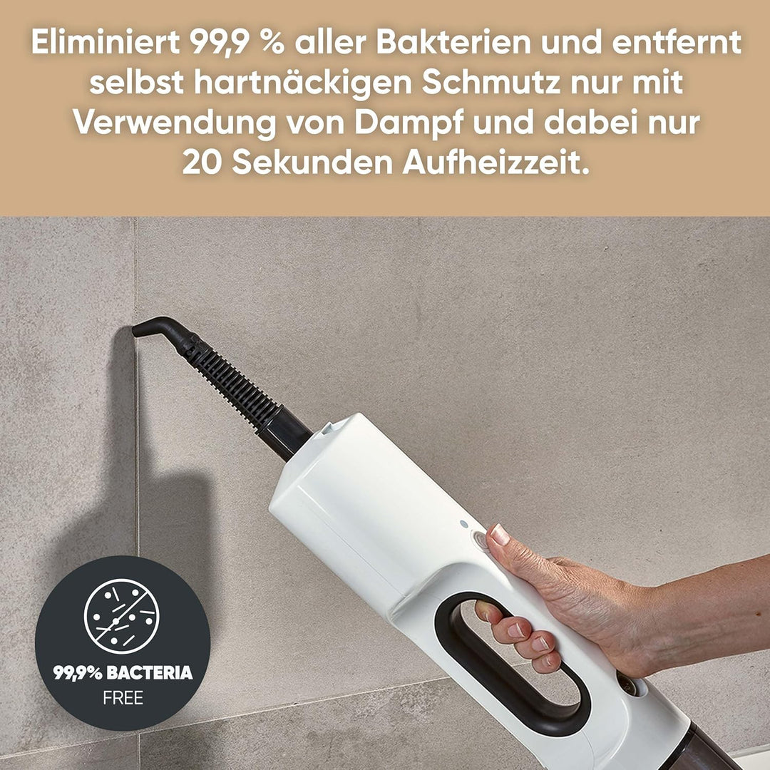 SEVERIN Dampfreiniger mit Mehrzweck-Zubehör, Allzweck- und Teppichreiniger für frische Teppiche und