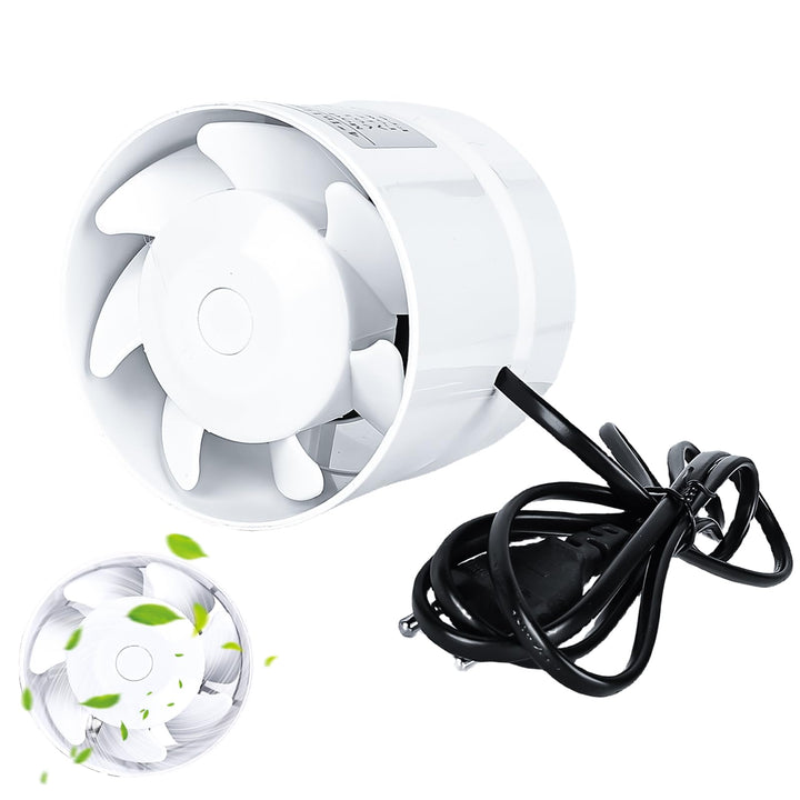 Kanal Rohrventilator 100mm, Rohrlüfter Inline-Abluftventilator Weiss Rohrventilator, Hohe Qualität L