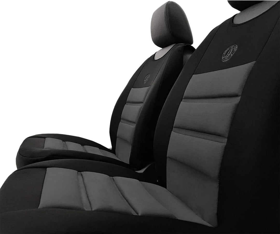 GSC Sitzbezüge Universal Schonbezüge 1+1 kompatibel mit VW Polo VI Grau, Grau