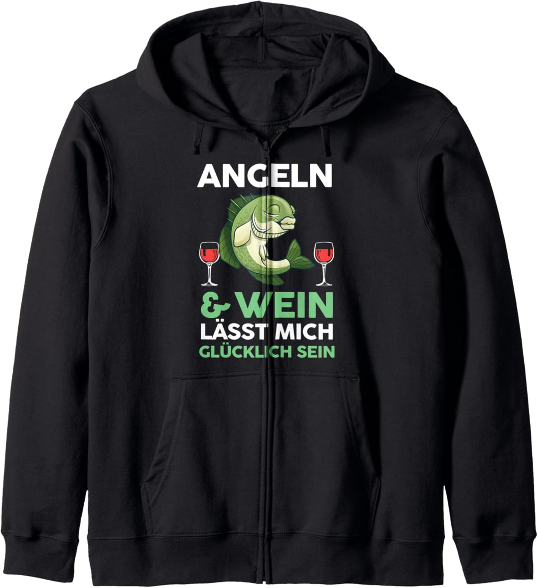 Angler Wein Angeln Kapuzenjacke