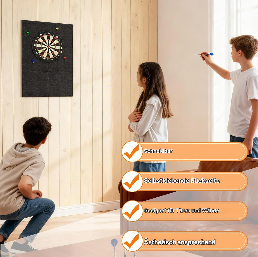 Dart Wandschutz Dartscheibe Schutzring, Selbstklebend Filz Gespleisst Dartboard Rückseite Dartscheib