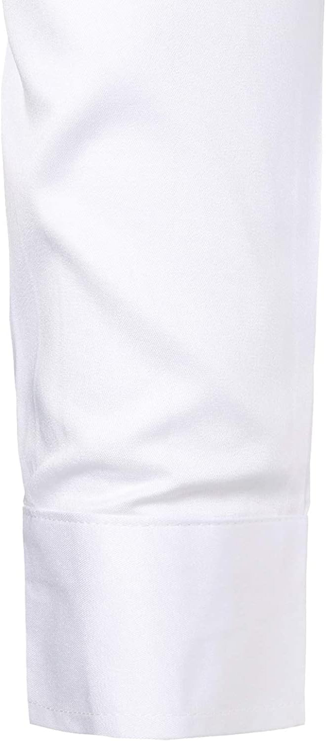 PARKLEES Herren Slim Fit Langarm Abschlussball Performing Smoking Kleid Shirts S Zzcl56-white, S Zzc