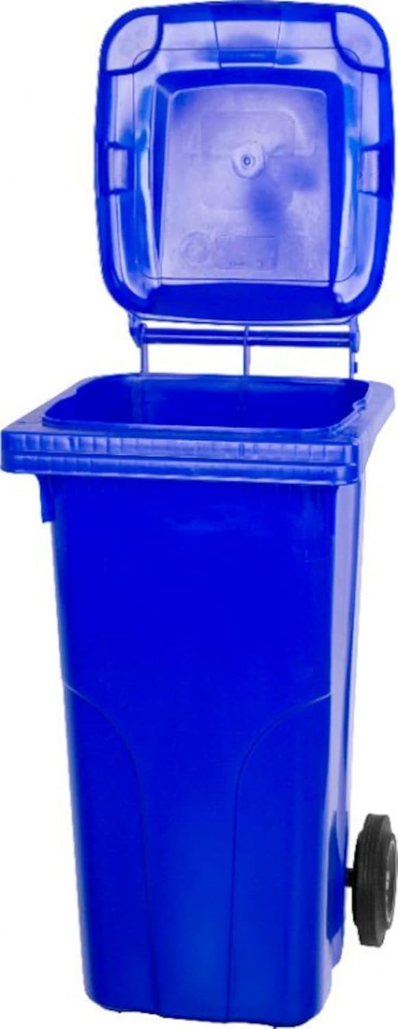 PROREGAL 2-Rad-Mülltonne MGB | HDPE-Kunststoff | HxBxT 94,5x48x54cm | Fassungsvermögen 120 Liter | B