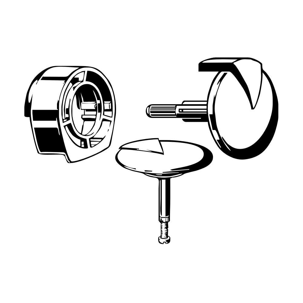 Viega 306847 Ausst-Set Multiset-Trio 6161.05 Rosette, Zulaufabdeckung verchromt Single, Single