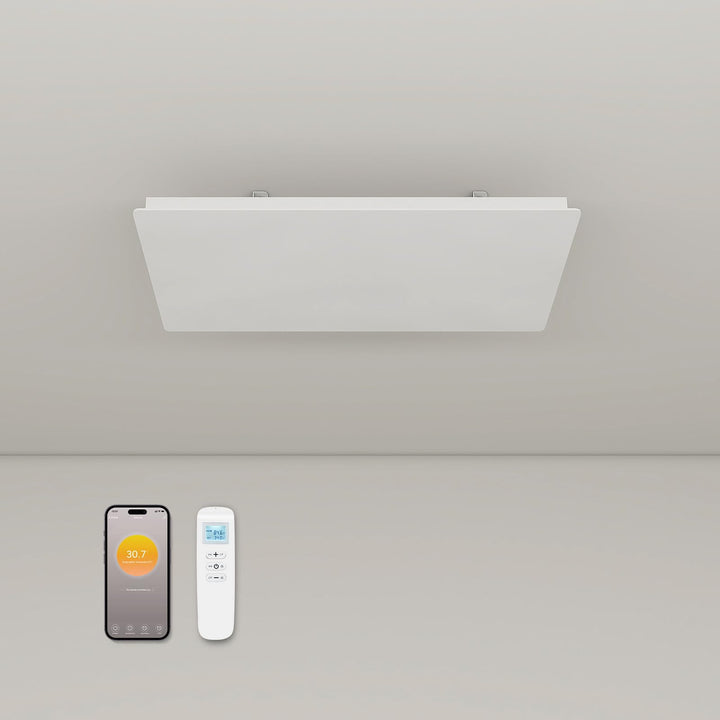 Infrarotheizung Deckenmontage mit Thermostat 750 Watt, Deckenheizung Infrarot Deckenheizstrahler, AP