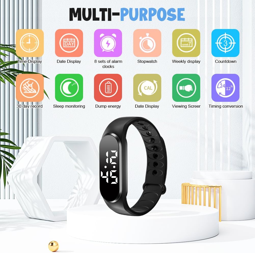 CEWROM Vibrationsalarm Erinnerung Uhr, Silent Vibrating Alarm Reminder Watch für Jungen/Mädchen, Wec