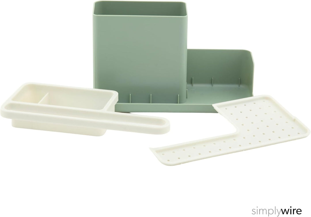 simplywire – Spülbecken-Caddy – Spülbecken-Organizer – Abnehmbare Auffangschale – Rutschfest – Salbe