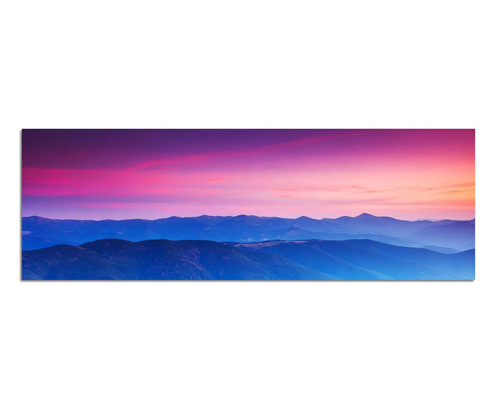 Paul Sinus Art Panoramabild auf Leinwand und Keilrahmen 150x50cm Ukraine Sonnenuntergang Landschaft