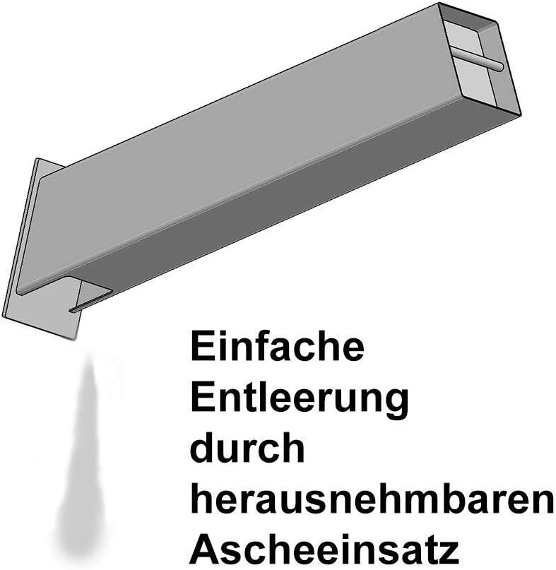 HISKA Standascher Aluminium Pulverbeschichtet (Schwarz Ral 9005