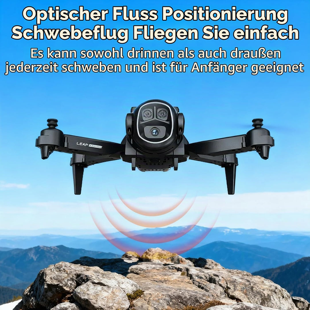 OBEST Drohne mit Kamera und VR Brille Faltbare Mini FPV Drone | Dual Kamera 2 Akkus, Start/Landung p