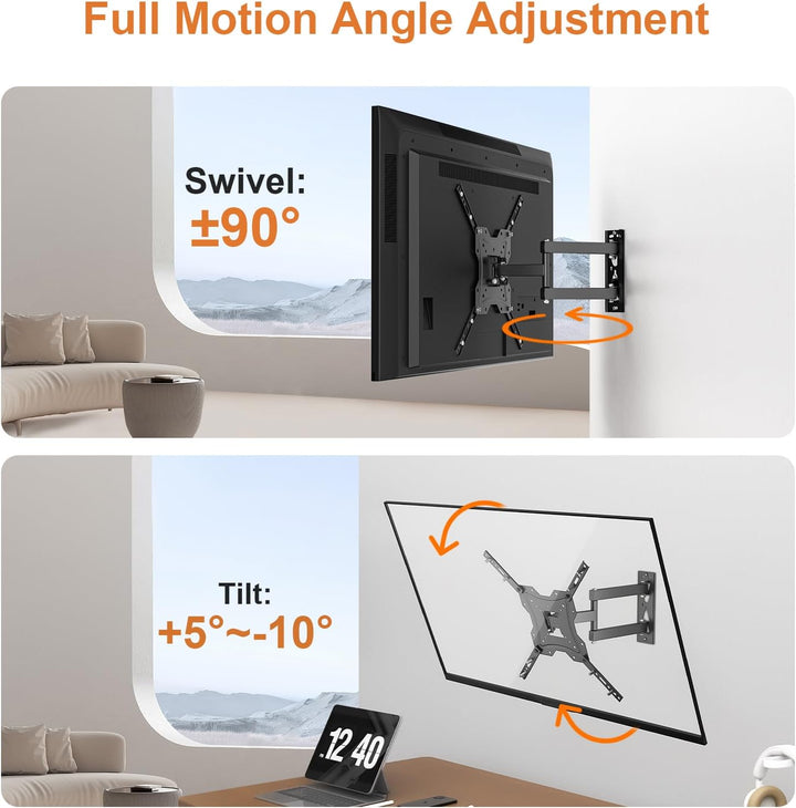GRIFEMA TV Wandhalterung für 26-55 Zoll Bildschirme, Schwenkbare Neigbare und Ausziehbar TV Mount fü