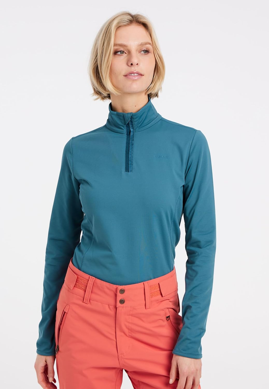 Protest Damen Fabriz 1/4 Zip Top Sweatshirt L Jewel Blue, L Jewel Blue