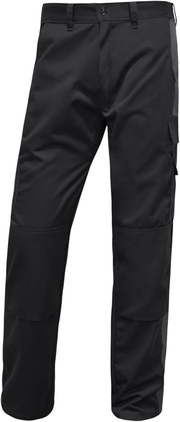 strongAnt Arbeitshose komplett Stretch Männer Berlin Pro Bundhose 46 Schwarz / Grau / 255 G/M², 46 S